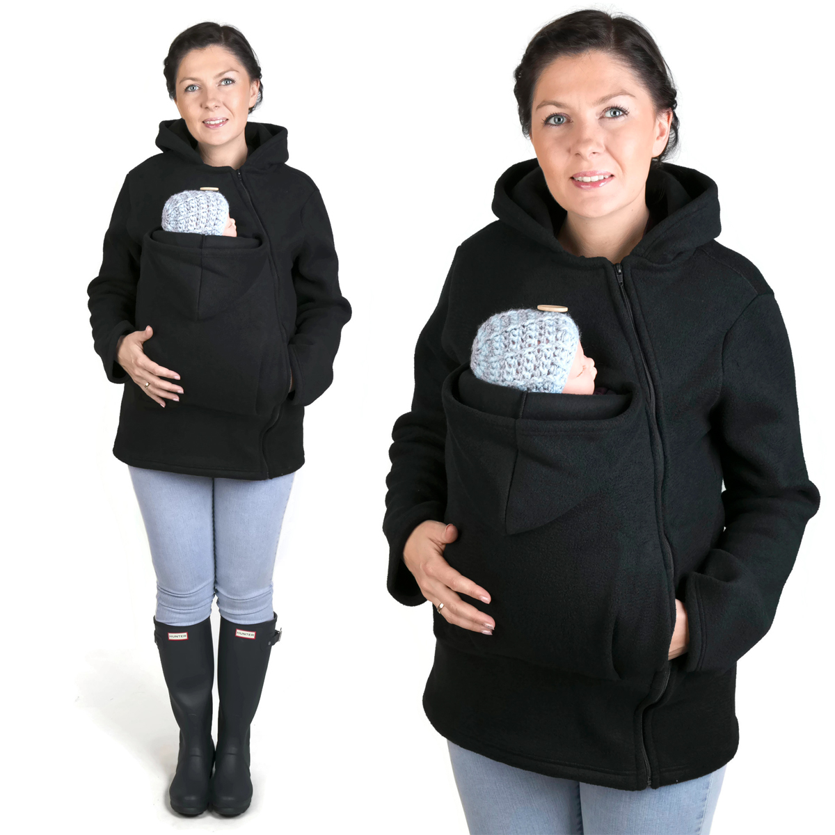BASIC Baby carrier hoodie Kangaroo coat jacket for Mom baby wearing ...